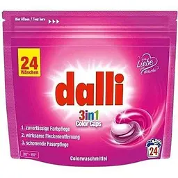 Капсули для прання Dalli Color 3in1 Caps для кольорової білизни 24 шт.