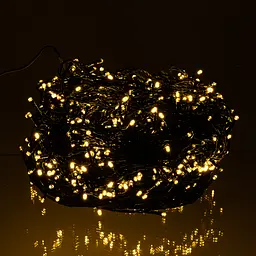 Новорічна гірлянда Різдвяна фея GarlandoPro 100 м 1000 LED чорний дріт Жовтий CF1000L100MBY