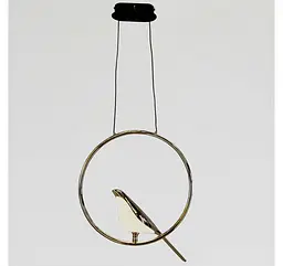 Світлодіодна підвісна люстра Artlight 21130/1GD з декоративною птицею, 5 Вт, золото + чорний - мініатюра 3