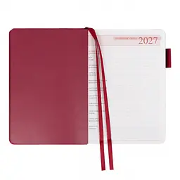 Щоденник діловий Leo Planner 2027 Binario А5 м'який 368 сторінок бордовий (252728) - мініатюра 6