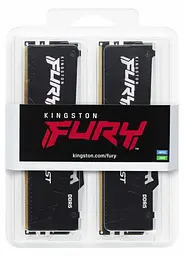 Модуль пам'яті Kingston Fury DDR5 16GB (2x8) 5600MHz Beast Black RGB (KF556C40BBAK2-16) - мініатюра 2