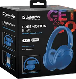 Гарнітура Defender FreeMotion B490 Bluetooth Blue (63490) - мініатюра 10