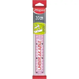 Лінійка Maped Study Unbreakable 20 см рожева (MP.245410) - мініатюра 2