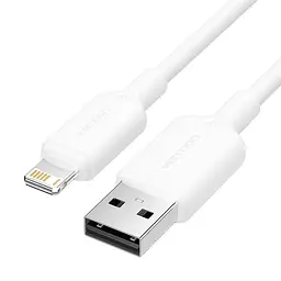 Кабель Vention USB 2.0 Type-A Male to Lightning Male 2.4A Cable 1M Білий PVC Type