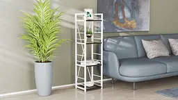 Етажерка 4/34 Ferrum-decor Серії Коннект 120x34x28 білий ДСП Венге 16мм (FRD-105525) - мініатюра 3