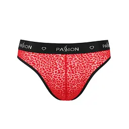 Чоловічі напівпрозорі труси Passion 031 SLIP MIKE L/XL Red, під леопард - мініатюра 5