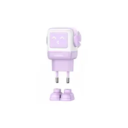 Зарядний пристрій Ugreen CD361 Robot tech Fast Charger 3xUSB 2xUSB-C + USB-A PD65W GaN Purple (35291) - мініатюра 2