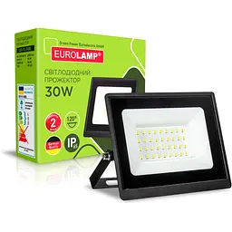 Прожектор Eurolamp LED з радіатором чорний (LED-FL-30(B)) - мініатюра 2
