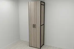 Шафа Гардероб Уні секція 6 серії Конект Ferrum-decor 220x60x50см Чорний метал ДСП Дуб Сонома Трюфель 16 мм (FRD-104574) - мініатюра 6