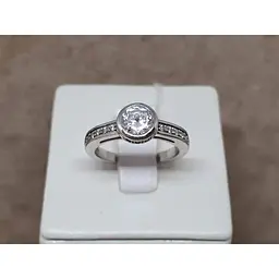 Срібне кільце TOP Silver з фіанітом. 9510156Б 16,5 - мініатюра 4