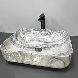 Умивальник VBI Palermo gray onyx накладний VBI-012303, Мармур - мініатюра 3