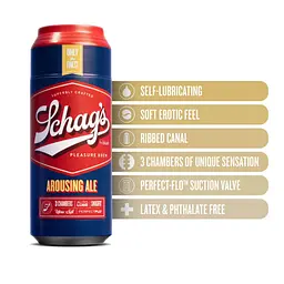 Мастурбатор - банка пива Blush Schag's Arousing Ale Masturbator - Frosted, самозмащуваний, вакуум - мініатюра 3