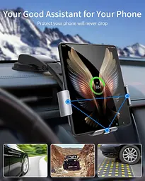 Автомобільний бездротовий зарядний тримач JOYVEVA Dual Coil - мініатюра 6