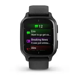 Смарт-годинник Garmin Venu Sq 2 - Music Edition Slate Aluminum Bezel with Black Case and Silicone Band (010-02700-00/10) - мініатюра 6
