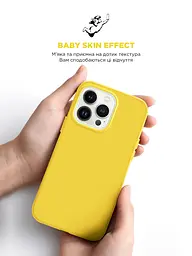 Силиконовый чехол для Apple iPhone 15 Pro, ICON2 Case, желтый, противоударный, панель, защита всего корпуса, матовая поверхность Soft Touch, выступает над дисплеем, совместим с защитными стеклами и пленками, с микрофиброй, ArmorStandart (ARM76997) - мініатюра 8