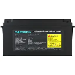 Акумуляторна батарея Marsriva LiFePO4, 12.8V/200Ah (MR-LBP12-200-LAR), 2.56kWh