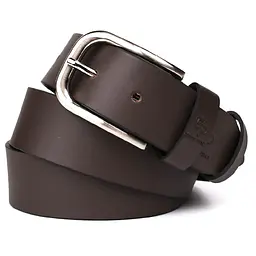 Шкіряний ремінь коричневий GRANDE PELLE 120х4х0.5 см acs0032050 - мініатюра 1