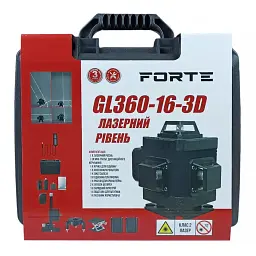 Лазерний нівелір Forte GL360-16-3D (131173) - мініатюра 6