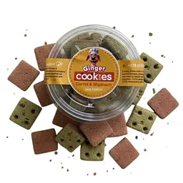 Ласощі для собак Печиво Ginger Cookies Carrot&Shpinach 135 г 