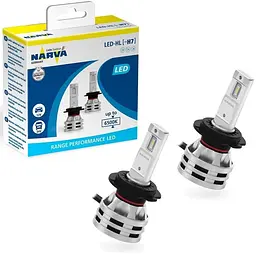 LED лампи автомобільні Narva H7 радіатор кулер 8000Lm/24W/6500K/IP67/8-48V 2 шт (180333000)
