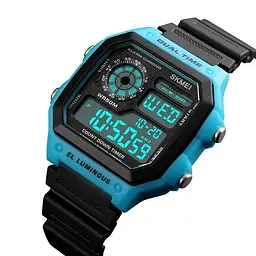 Наручний годинник чоловічий Skmei 1299 Blue, 1299BU (12336) - мініатюра 4
