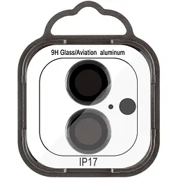 Захисне скло Metal Classic на камеру (у упак.) для Apple iPhone 17 (6.3) Чорний / Black - мініатюра 2