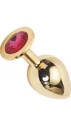 Металева анальна пробка Butt Plug Gold Large Афродита АПМЗ L 24304 - мініатюра 2