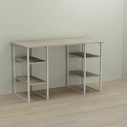 Комп'ютерний стіл Ferrum-decor Карен 75x140x70 білий ДСП Дуб Сонома 32мм (FRD-102292)