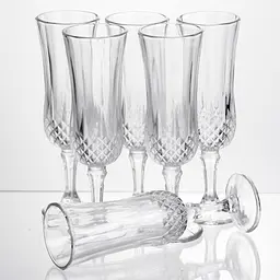 Набір келихів для шампанського Vintage Crystal 6 штук по 160 мл Yiwu HP-34-72 - мініатюра 3