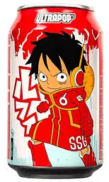 Газований напій Ultrapop One Piece Soda Luffy Lemon Strawberry 330 мл