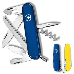 Ніж Victorinox Camper Ukraine 91мм 13функ син-жовт