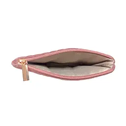 Косметичка жіноча плюшева Beauty Luxury 16 см×10,5 см WB-4010, Рожева - мініатюра 2
