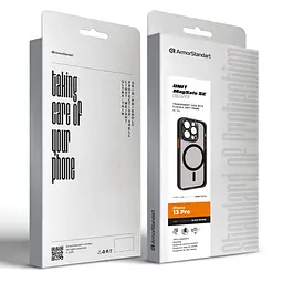 Чехол для Apple iPhone 13 Pro, Unit MagSafe SE, черный, с защитой камеры, магсейф, противоударный, магнитный, панель-накладка с MagSafe, с поддержкой беспроводной зарядки, TPU+PC, защита всего корпуса, ударопрочный, ArmorStandart (ARM75370) - мініатюра 5