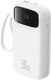 Павер банк - зовнішній акб Baseus Qpow 2 Digital Display 20000mAh 30W (P10055009213-00) 2 in 1 білий - мініатюра 3