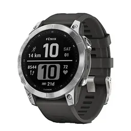 Смарт-годинник Garmin Fenix 7 Silver with Graphite Band (010-02540-00/01)