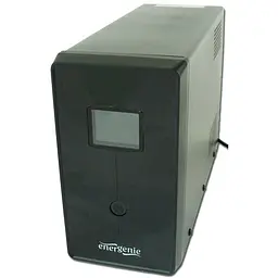 ДБЖ EnerGenie EG-UPS-034, LCD дисплей, USB порт, 1500 VA, чорний колір - мініатюра 2