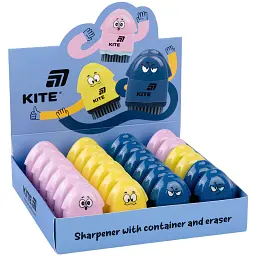Точилка з контейнером Kite Faces асорті 24 шт. (K25-365) - мініатюра 11