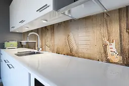 Кухонний фартух Музика в старому місті вінілова наклейка ПВХ вантажу Бежевий 60х200 см Happy Pocket Z180745 - мініатюра 6