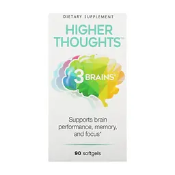 Витаминно-минеральный комплекс Natural Factors Поддержка работы мозга, 3 Brains, Higher Thoughts, 30 гелевых капсу (NFS-03050)