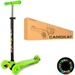 Дитячий самокат iTrike Maxi JR 3-003-G колеса, що світяться - мініатюра 2