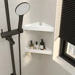 Полиця кутова для ванної кімнати Nice & Cozy Even біла - мініатюра 3