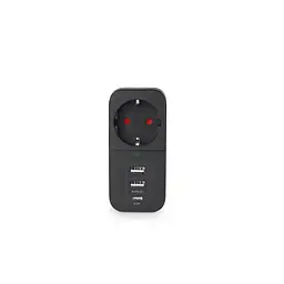 Мережевий адаптер VIDEX ONCORD з/з 1п 2.4A 2USB+USB-C Black VIDEX (27698-000) - мініатюра 5