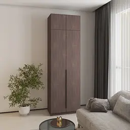 Шафа 2-дверна з антресоллю MebelStar Оскар ДСП BL-B, комплект полиць 80x52x260 см Дуб рістрето (MBS-4794)