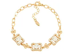 Браслет XUPING Позолота 18K "Ланцюжок з кристальною вставкою" розмір з ланцюжком 17-20см х 4мм (222619) - мініатюра 2