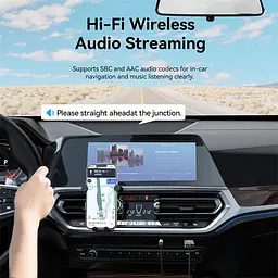 Автомобільний аудіоприймач AUX TRS 3.5мм USB Bluetooth 5.4 Coiled Cable 1.5M Gray Zinc Alloy - мініатюра 6