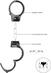Наручники Ouch! Beginner's Handcuffs (сріблястий) - мініатюра 4