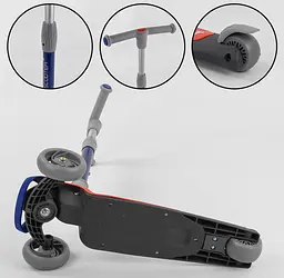 Самокат Best Scooter 62х17х31 см Чорно-червоний 000231461 - мініатюра 2