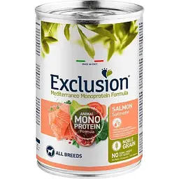 Вологий корм для дорослих собак усіх порід Exclusion Noble Grain Adult Salmon All Breed з лососем 400 г