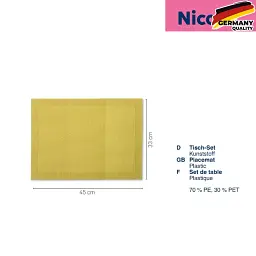 Килимок сервірувальний KELA Nica, жовтий, 45х33 см (12834) - мініатюра 3