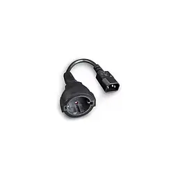 Кабель перехідник із заземленням Atcom 10014 C14 M - Schuko F 20 см Чорний
